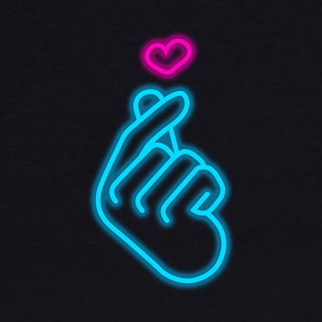 K-pop Hand Symbol Finger Heart Korean Pop Music by JessieJune